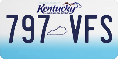 KY license plate 797VFS