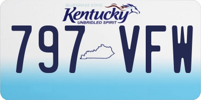 KY license plate 797VFW