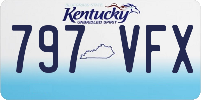 KY license plate 797VFX