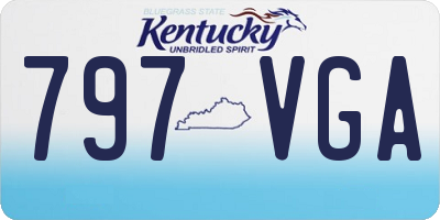 KY license plate 797VGA