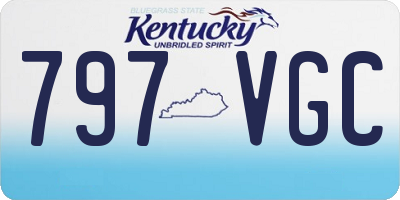 KY license plate 797VGC