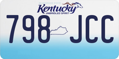 KY license plate 798JCC