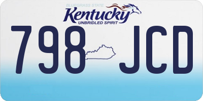 KY license plate 798JCD