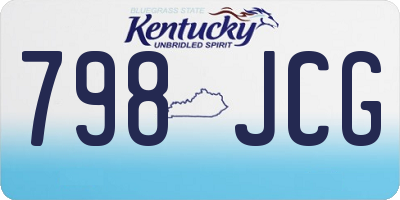 KY license plate 798JCG