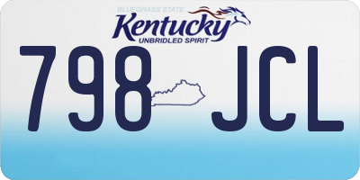 KY license plate 798JCL