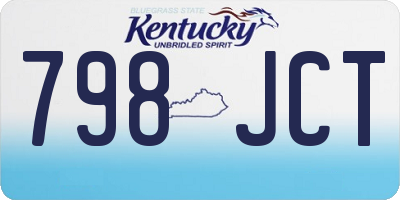 KY license plate 798JCT
