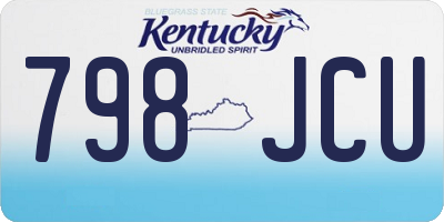 KY license plate 798JCU