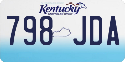 KY license plate 798JDA