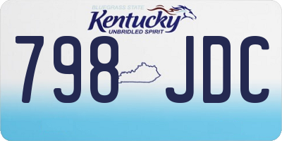 KY license plate 798JDC