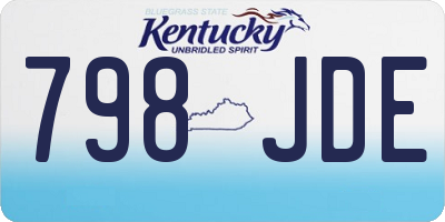 KY license plate 798JDE