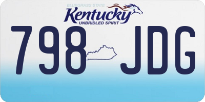KY license plate 798JDG