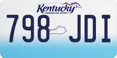 KY license plate 798JDI