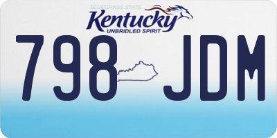KY license plate 798JDM