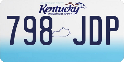 KY license plate 798JDP