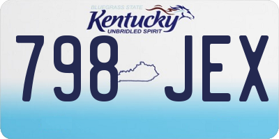 KY license plate 798JEX