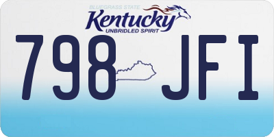 KY license plate 798JFI