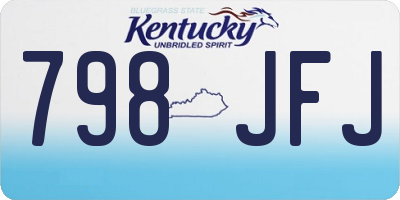 KY license plate 798JFJ