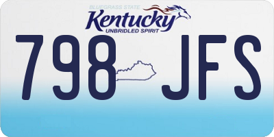 KY license plate 798JFS