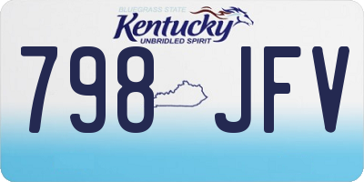 KY license plate 798JFV