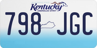 KY license plate 798JGC