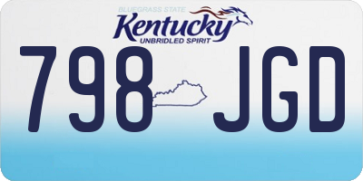 KY license plate 798JGD