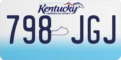 KY license plate 798JGJ