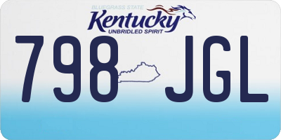 KY license plate 798JGL