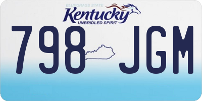 KY license plate 798JGM