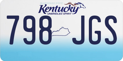KY license plate 798JGS