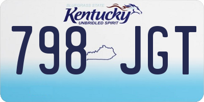 KY license plate 798JGT