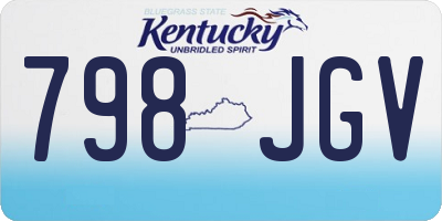 KY license plate 798JGV