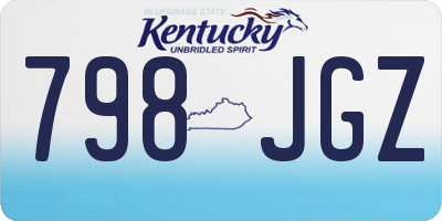 KY license plate 798JGZ