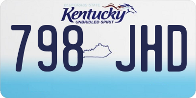 KY license plate 798JHD