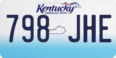 KY license plate 798JHE