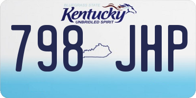 KY license plate 798JHP
