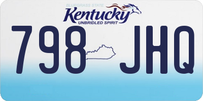 KY license plate 798JHQ