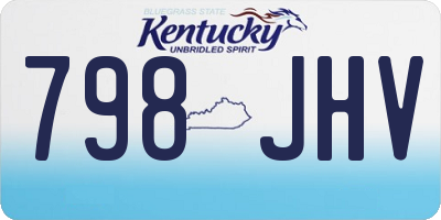 KY license plate 798JHV