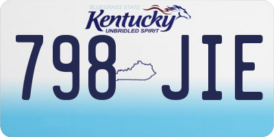 KY license plate 798JIE