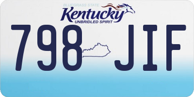 KY license plate 798JIF