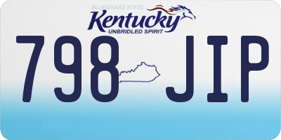 KY license plate 798JIP
