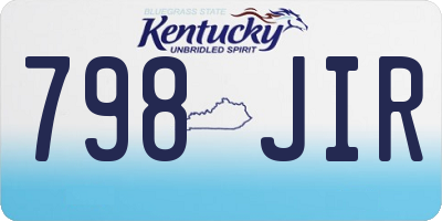 KY license plate 798JIR