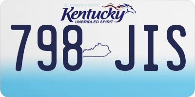 KY license plate 798JIS
