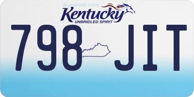 KY license plate 798JIT