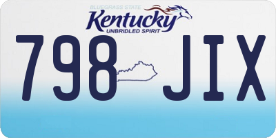 KY license plate 798JIX
