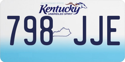 KY license plate 798JJE