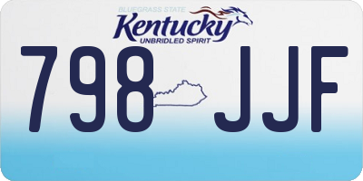 KY license plate 798JJF