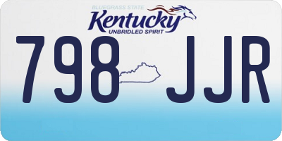 KY license plate 798JJR
