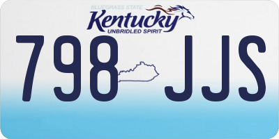 KY license plate 798JJS