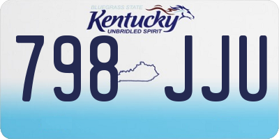 KY license plate 798JJU