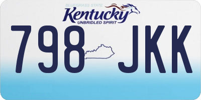 KY license plate 798JKK